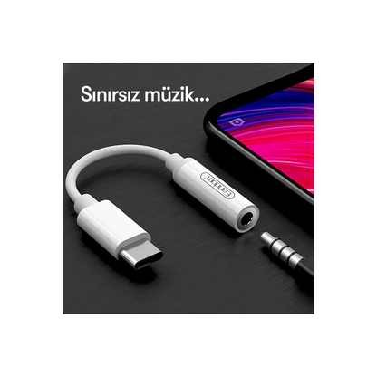Earldom OT42 Tak Çalıştır Type-C to Aux Dönüştürücü - Beyaz