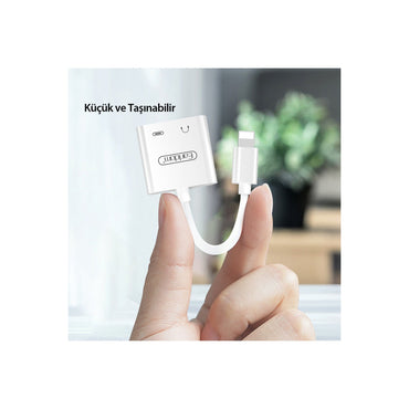 Earldom OT46 Tak Çalıştır Lightning to 2in1 Type-C ve Aux Dönüştürücü