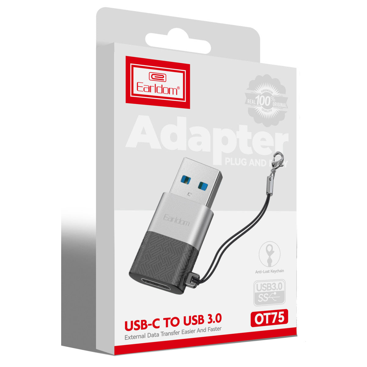 Earldom OT75 Tak Çalıştır USB to Type-C Dönüştürücü