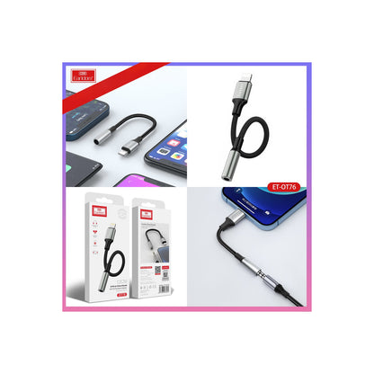 Earldom OT76 Tak Çalıştır 12cm Lightning to Aux Dönüştürücü