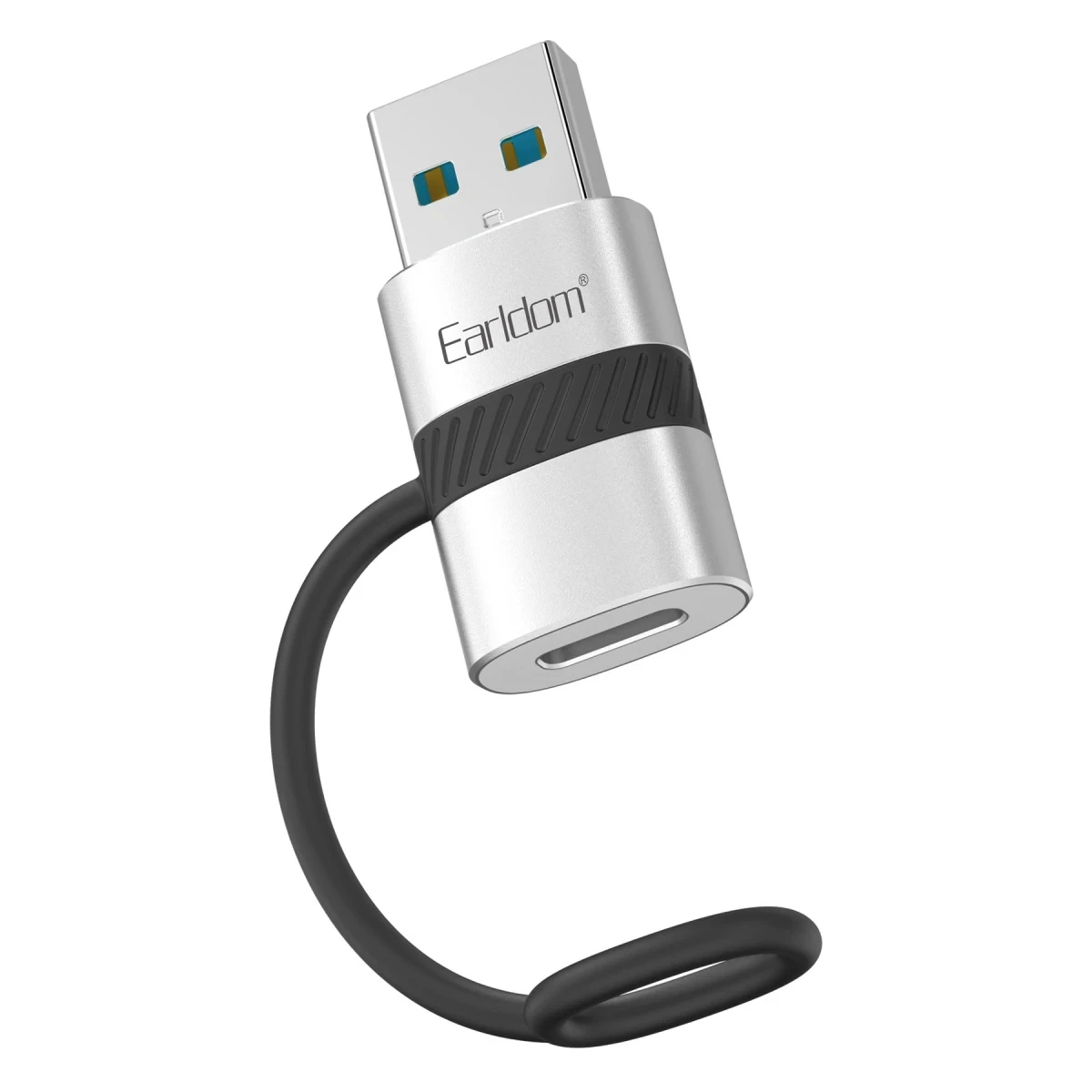 Earldom OT91A Tak Çalıştır USB to Type-C Dönüştürücü - Gümüş