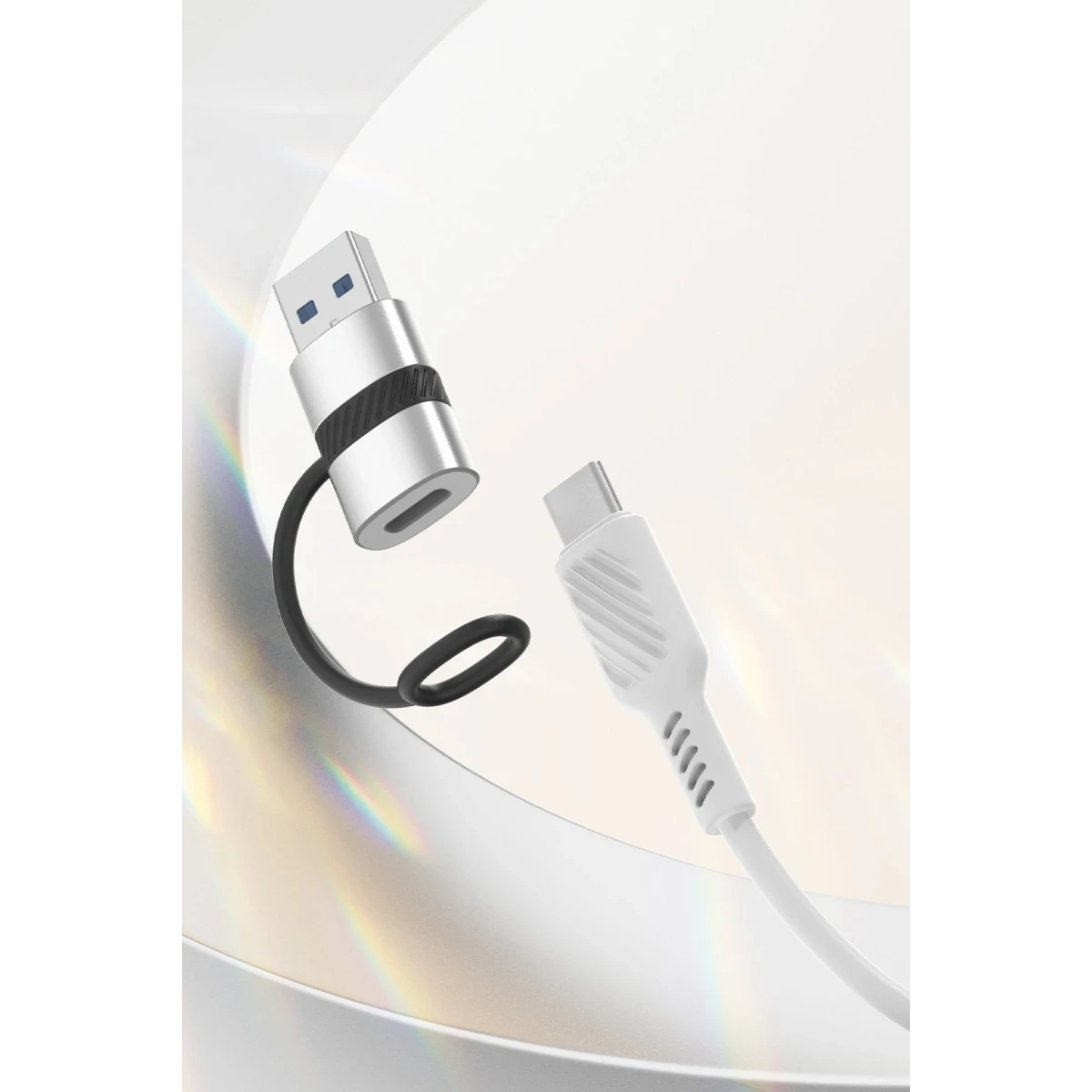 Earldom OT91A Tak Çalıştır USB to Type-C Dönüştürücü - Gümüş
