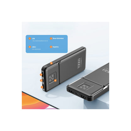 Earldom PB64 10.000 mAh 2 Adet 10W USB Çıkışlı Dijital Göstergeli Powerbank