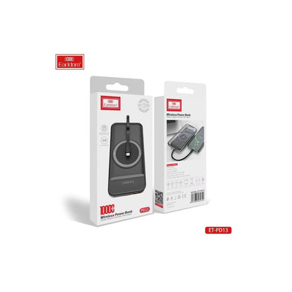 Earldom PD13 10.000 mAh Kablosuz Şarjlı PD Hızlı Şarj Powerbank