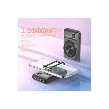 Earldom PD28 10.000 mAh 22.5W Kablosuz Şarjlı Dijital Göstergeli PD Hızlı Şarj Mini Powerbank