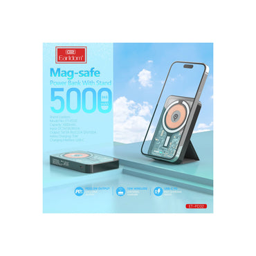 Earldom PD32 5.000 mAh 22.5W Kablosuz Şarjlı Standlı PD Hızlı Şarj Powerbank
