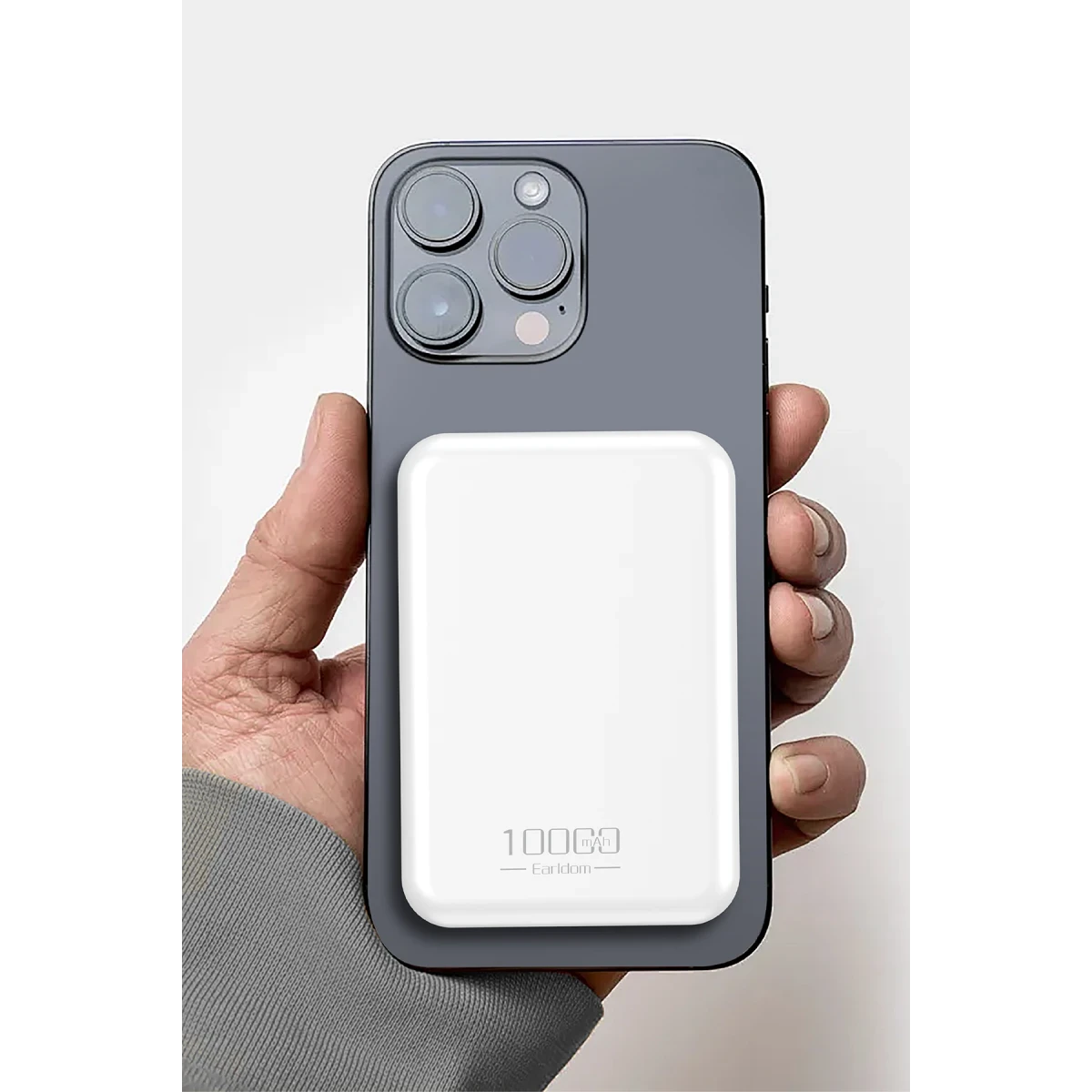 Earldom PD48 10.000 mAh 15W Kablosuz Şarj ve 20W Type-C Çıkışlı PD Hızlı Şarj Powerbank - Beyaz
