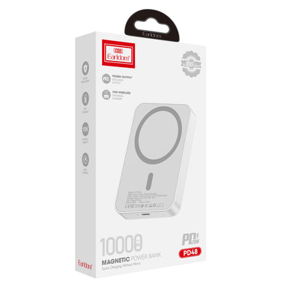Earldom PD48 10.000 mAh 15W Kablosuz Şarj ve 20W Type-C Çıkışlı PD Hızlı Şarj Powerbank
