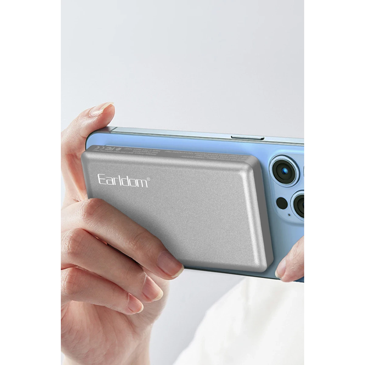 Earldom PD49 10.000 mAh 15W Kablosuz Şarj ve 20W Type-C Çıkışlı PD Hızlı Şarj Powerbank - Siyah