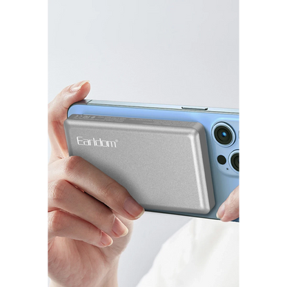Earldom PD49 10.000 mAh 15W Kablosuz Şarj ve 20W Type-C Çıkışlı PD Hızlı Şarj Powerbank - Siyah