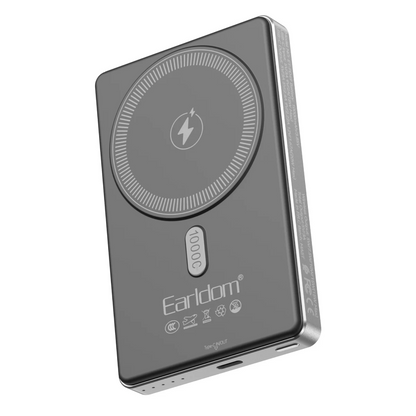 Earldom PD49 10.000 mAh 15W Kablosuz Şarj ve 20W Type-C Çıkışlı PD Hızlı Şarj Powerbank - Siyah