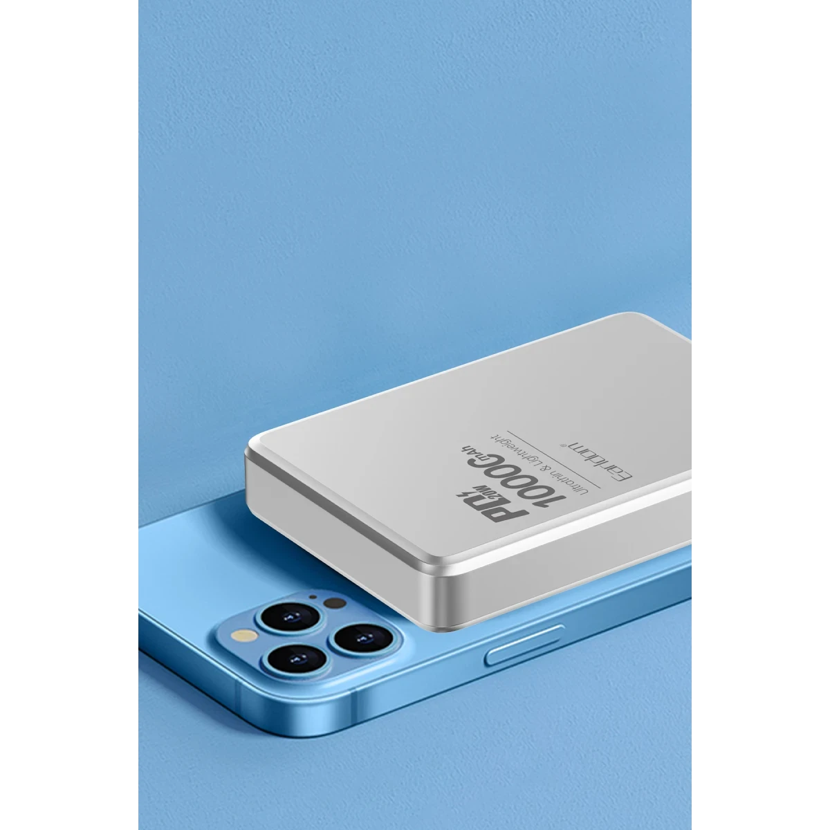 Earldom PD54 10.000 mAh 15W Kablosuz Şarj ve 20W Type-C Çıkışlı PD Hızlı Şarj Powerbank - Gümüş