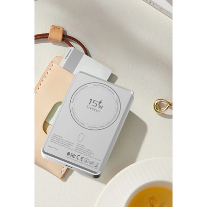 Earldom PD54 10.000 mAh 15W Kablosuz Şarj ve 20W Type-C Çıkışlı PD Hızlı Şarj Powerbank - Gümüş