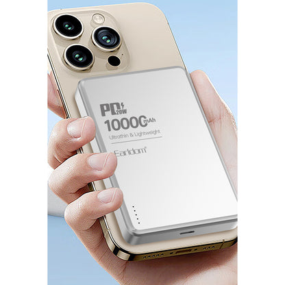 Earldom PD54 10.000 mAh 15W Kablosuz Şarj ve 20W Type-C Çıkışlı PD Hızlı Şarj Powerbank