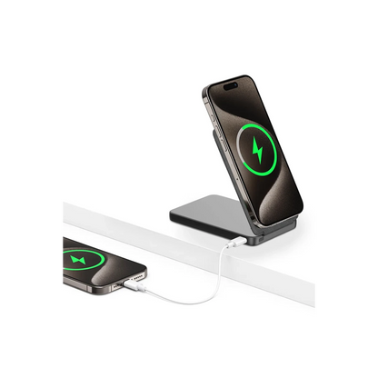 Earldom PD58 5.000 mAh 20W Kablosuz Şarj ve 20W Type-C Çıkışlı PD Hızlı Şarj ve Standlı Powerbank - Siyah