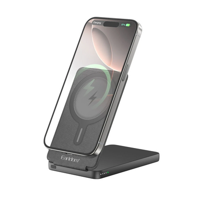 Earldom PD58 5.000 mAh 20W Kablosuz Şarj ve 20W Type-C Çıkışlı PD Hızlı Şarj ve Standlı Powerbank - Siyah