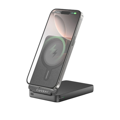 Earldom PD59 10.000 mAh 20W Kablosuz Şarj ve 20W Type-C Çıkışlı PD Hızlı Şarj ve Standlı Powerbank - Siyah