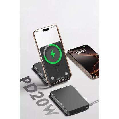 Earldom PD59 10.000 mAh 20W Kablosuz Şarj ve 20W Type-C Çıkışlı PD Hızlı Şarj ve Standlı Powerbank - Siyah