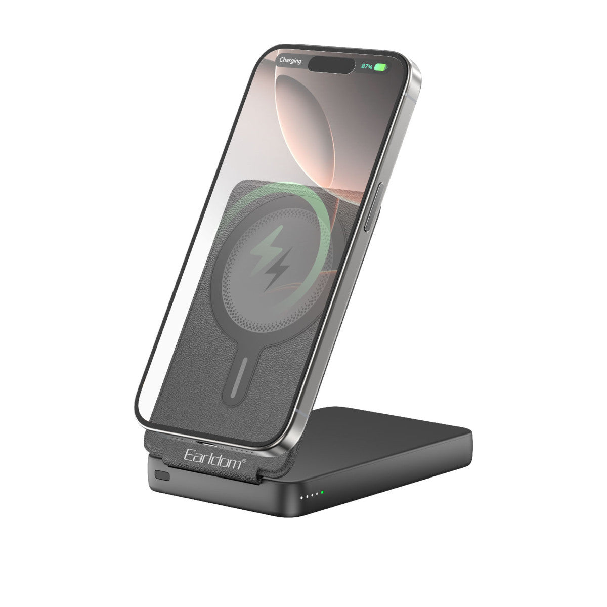 Earldom PD59 10.000 mAh 20W Kablosuz Şarj ve 20W Type-C Çıkışlı PD Hızlı Şarj ve Standlı Powerbank