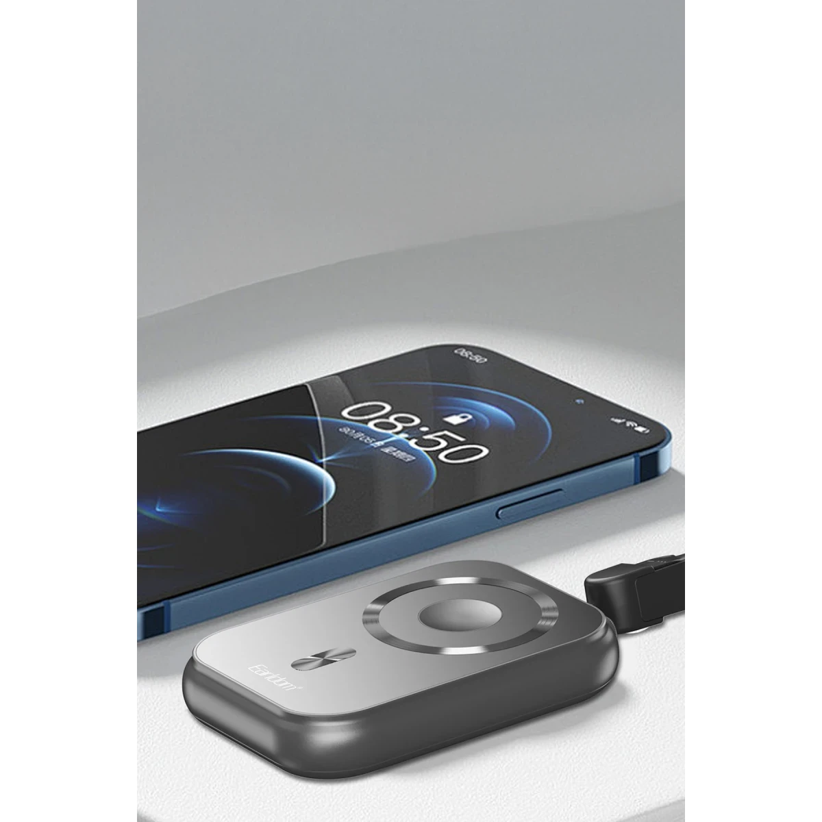 Earldom PD61 3in1 10.000 mAh 15W Kablosuz Şarj ve 20W Type-C Çıkışlı PD Hızlı Şarj Powerbank - Gri