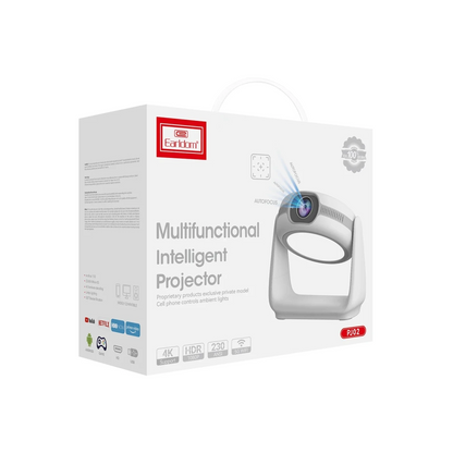 Earldom PJ02 Wifi 6 1080P Kablosuz Projeksiyon Cihazı - Beyaz