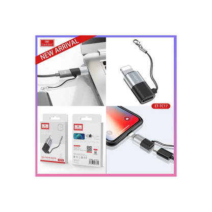 Earldom TC17 Tak Çalıştır Lightning to Type-C Dönüştürücü - Gümüş