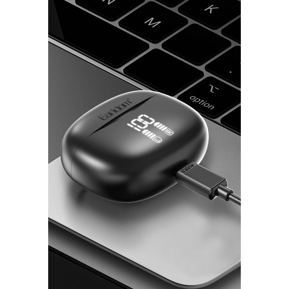 Earldom TWS36 Aktif Gürültü Engelleyici Özellikli Bluetooth 5.3 Kablosuz Airpods Kulaklık - Siyah