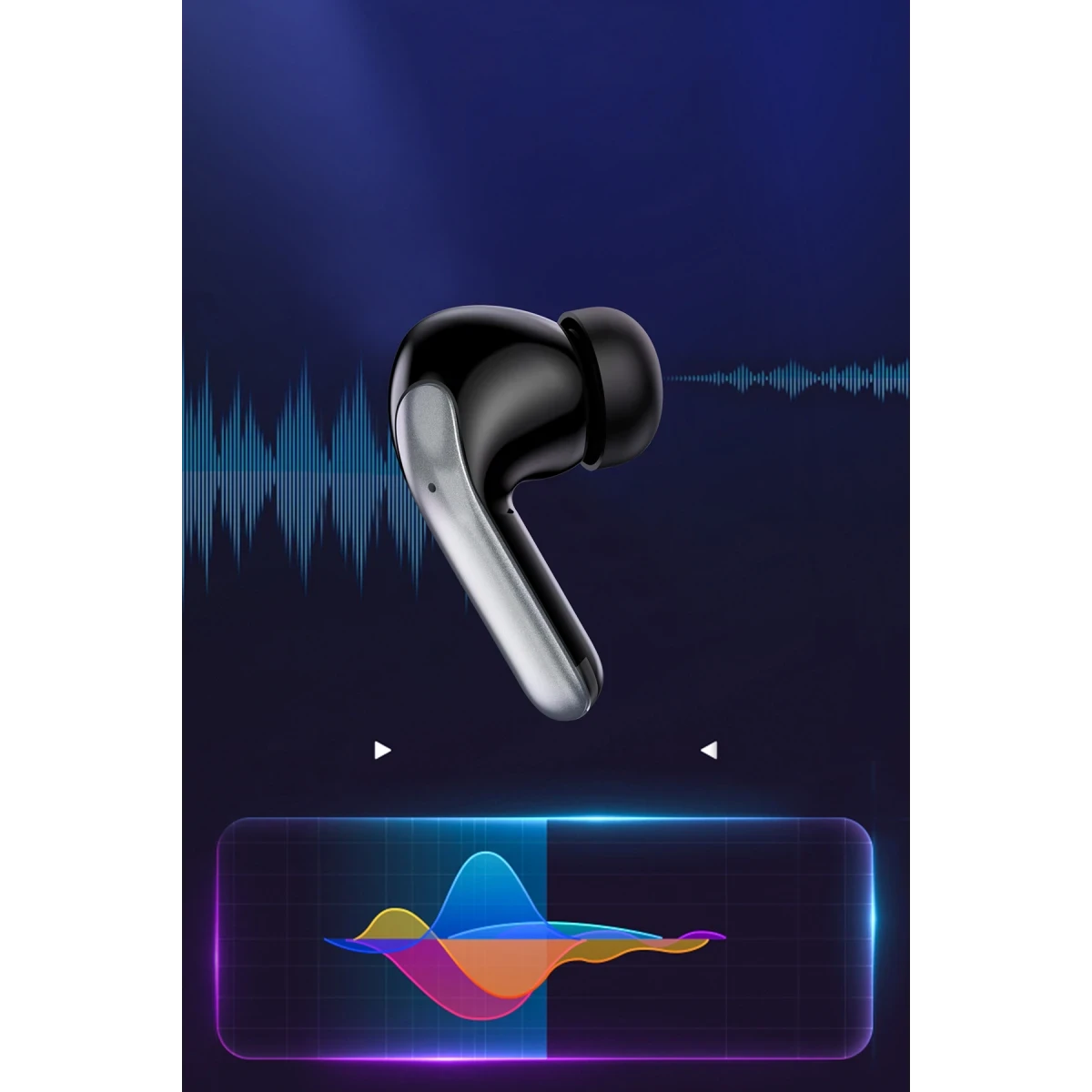 Earldom TWS36 Aktif Gürültü Engelleyici Özellikli Bluetooth 5.3 Kablosuz Airpods Kulaklık - Siyah