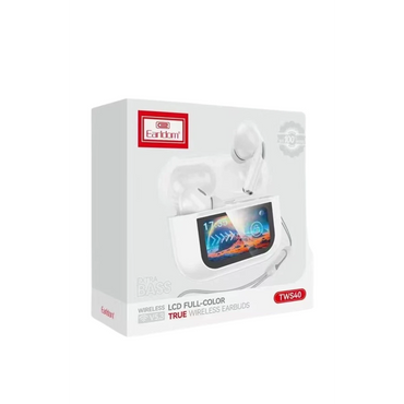 Earldom TWS40 Aktif Gürültü Engelleyici Özellikli Dijital Ekranlı Bluetooth 5.3 Kablosuz Airpods Kulaklık - Beyaz