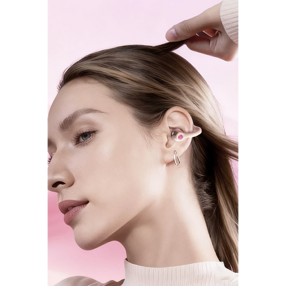 Earldom TWS49 BT 6.0 IPX4 Destekli Air Guided Ear-Clip Kablosuz TWS Kulaklık - Pembe