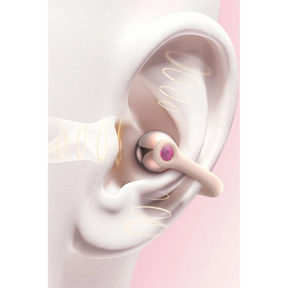 Earldom TWS49 BT 6.0 IPX4 Destekli Air Guided Ear-Clip Kablosuz TWS Kulaklık - Pembe