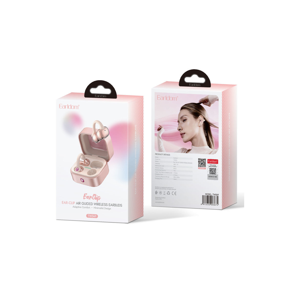 Earldom TWS49 BT 6.0 IPX4 Destekli Air Guided Ear-Clip Kablosuz TWS Kulaklık