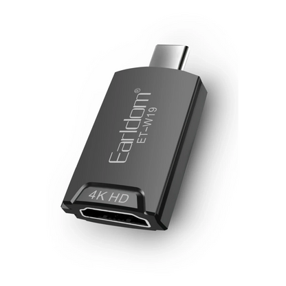 Earldom W19 4K Tak Çalıştır Type-C to HDMI Dönüştürücü - Siyah