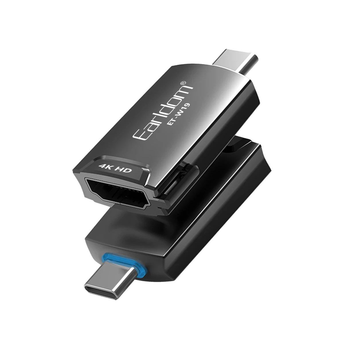 Earldom W19 4K Tak Çalıştır Type-C to HDMI Dönüştürücü - Siyah