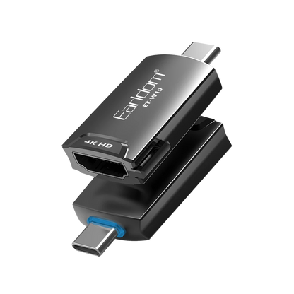 Earldom W19 4K Tak Çalıştır Type-C to HDMI Dönüştürücü - Siyah