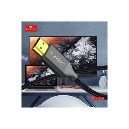 Earldom W26 2m 4K Altın Uçlu Hasır HDMI Kablo
