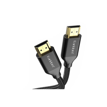 Earldom W26 3M 4K Altın Uçlu Hasır HDMI Kablo - Siyah