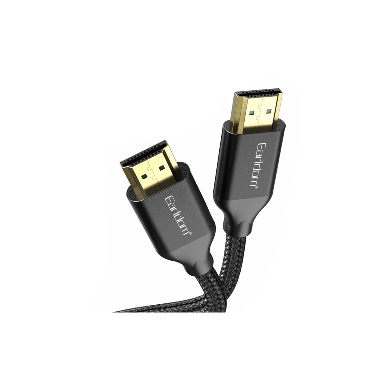 Earldom W26 5M 4K Altın Uçlu Hasır HDMI Kablo - Siyah