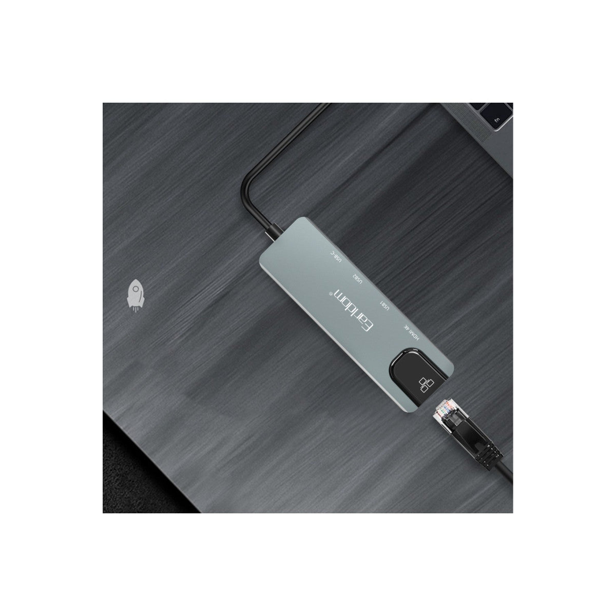 Earldom W27 5in1 1 Adet 4K HDMI / 2 Adet USB / 1 Adet Type-C Çıkışlı / 1 Adet RJ45 100 Mbps Ethernet Çıkışlı Type-C Girişli Hub Dönüştürücü