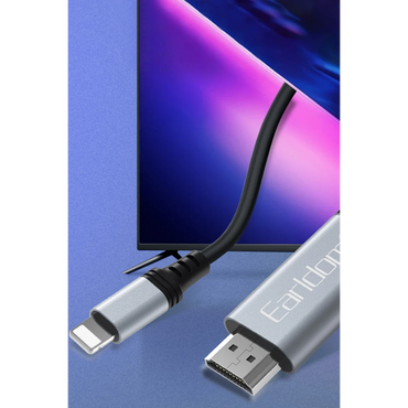 Earldom W35 2K 2M Tak Çalıştır Lightning to HDMI Dönüştürücü - Siyah