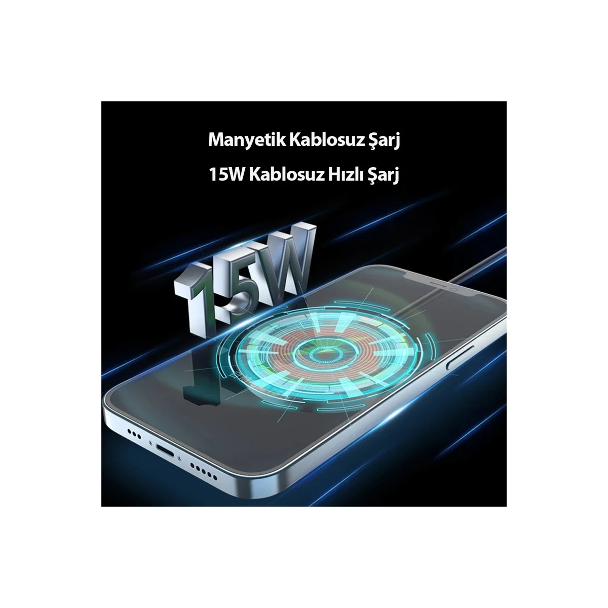 Earldom WC26 15W Magsafe Kablosuz Şarj - Siyah