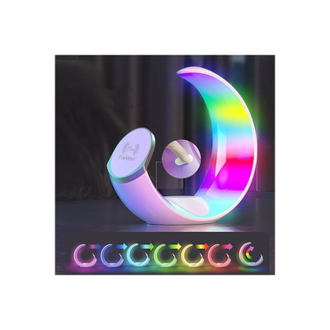 Earldom WC55 4in1 15W Telefon Saat ve Airpods İçin RGB Kablosuz Şarj Standı - Beyaz