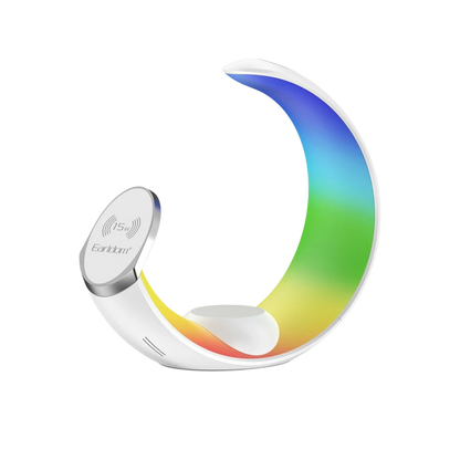 Earldom WC55 4in1 15W Telefon Saat ve Airpods İçin RGB Kablosuz Şarj Standı - Beyaz