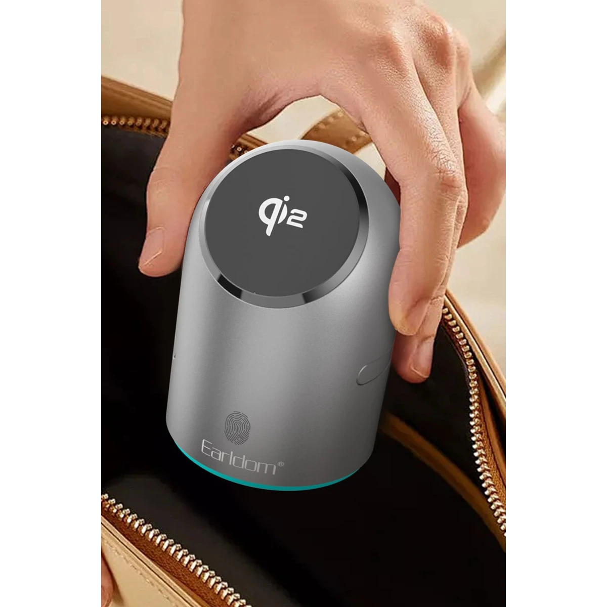 Earldom WC76 3in1 15W Telefon 2.5W Saat ve 5W Airpods İçin Dönebilen Kablosuz Şarj Standı - Gri