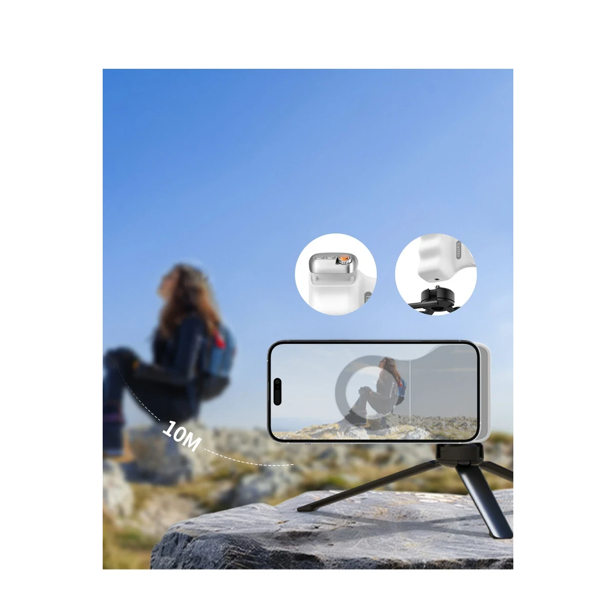Earldom ZP37 Manyetik Telefon Kamera Kiti - Beyaz