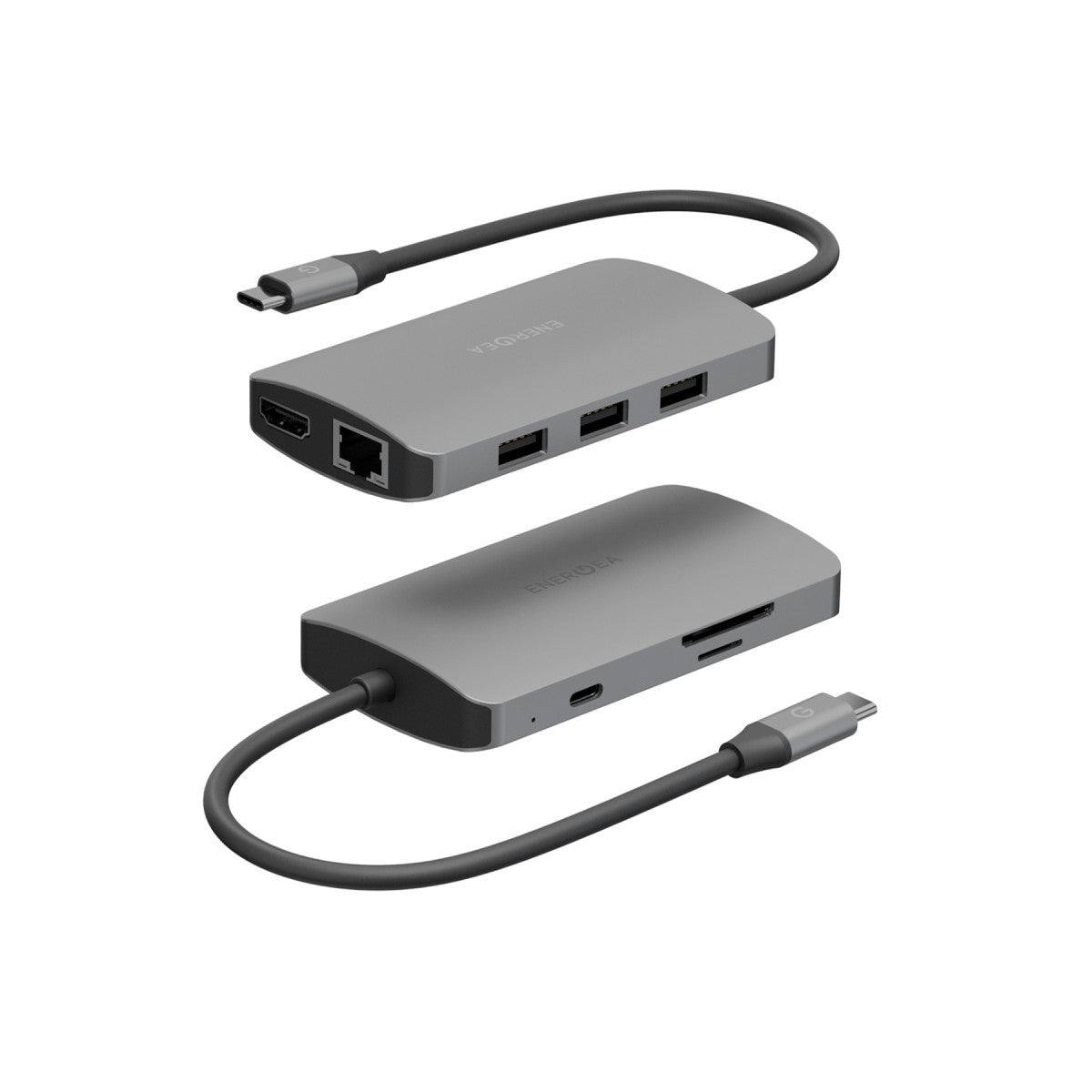 Energea AluHub HD Pro 2 100W Type-C PD Şarj Destekli 8in1 4K Hub Dönüştürücü