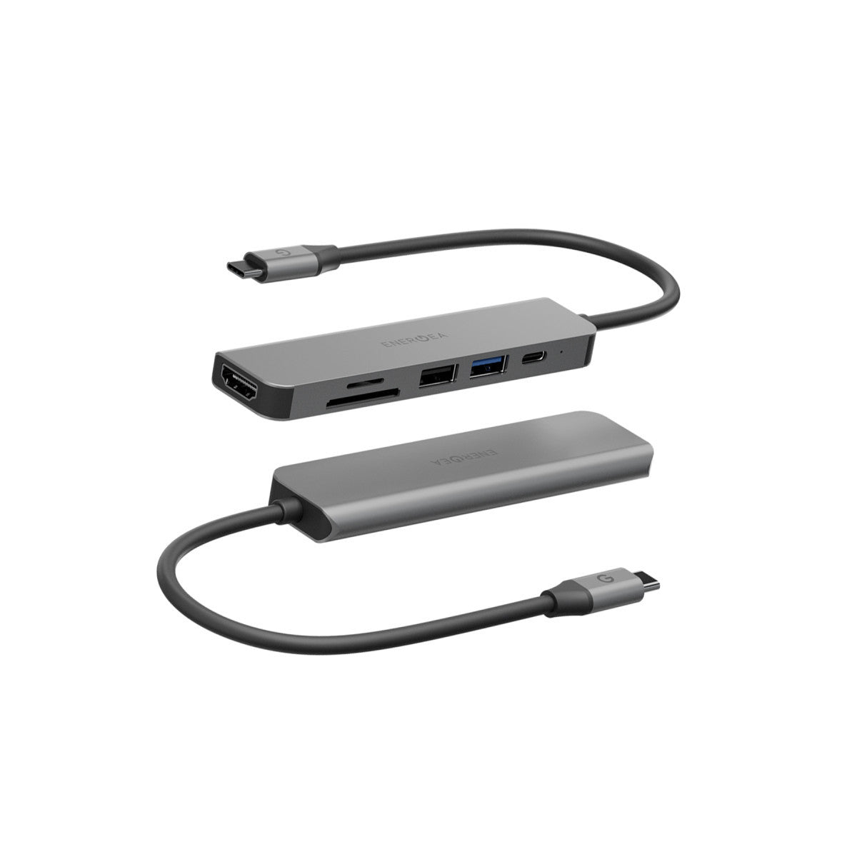 Energea AluHub HD3 60W Type-C PD Şarj Destekli 6in1 4K Hub Dönüştürücü