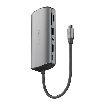 Energea AluHub Max 100W Type-C PD Şarj Destekli 11in1 4K Hub Dönüştürücü