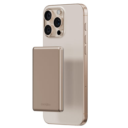 Energea AluPac Mini 5K 5.000 mAh 20W Type-C ve 15W Kablosuz Şarj Çıkışlı PD Hızlı Şarj Magsafe Powerbank