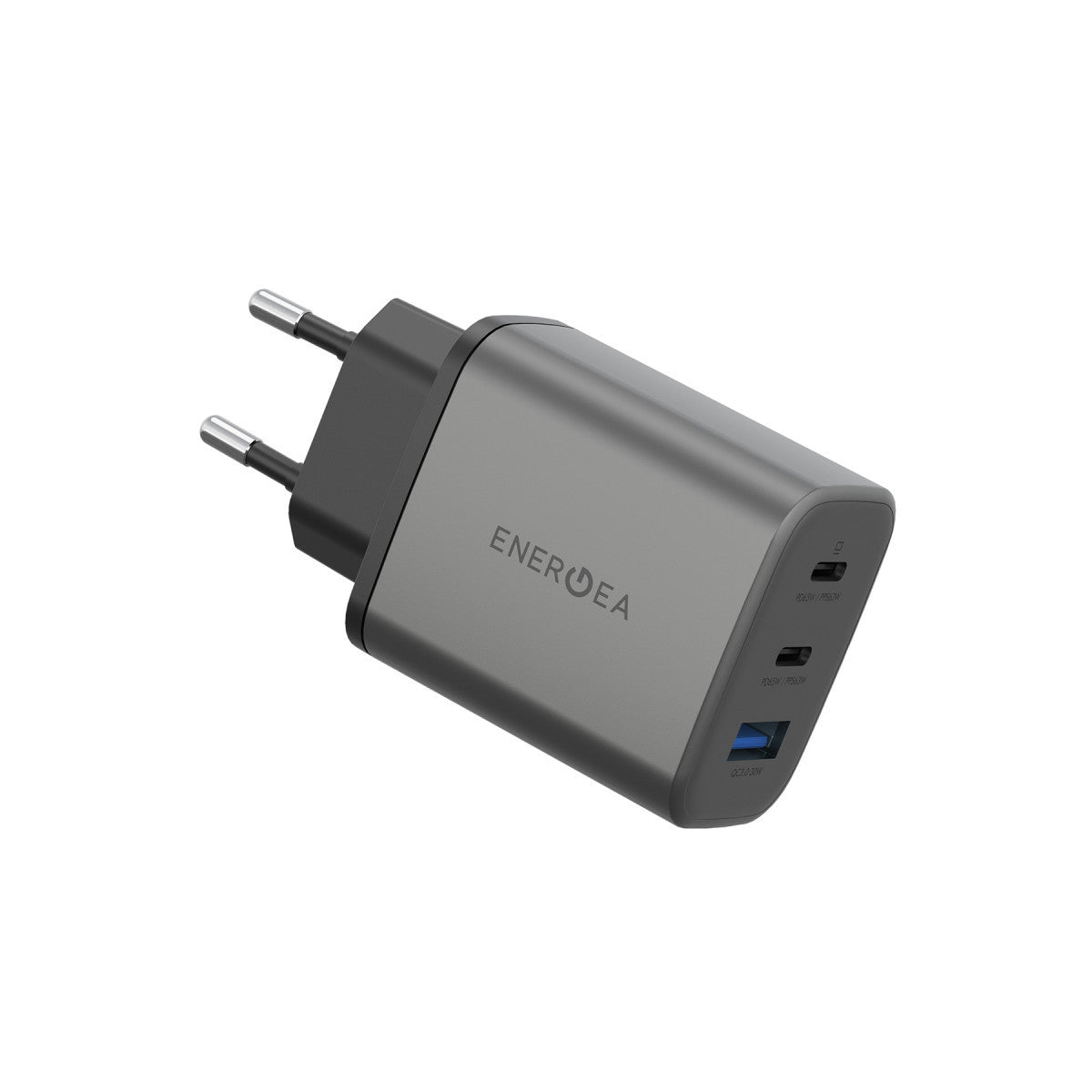 Energea AmpCharge GaN65 2 Adet 65W Type-C ve 30W USB 3.0 Çıkışlı Hızlı Şarj Aleti